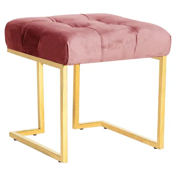 TABURET, textil, kov, 48/48/48 cm