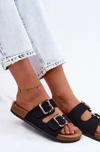 Dámske čierne šľapky so šnúrkami Lee Cooper