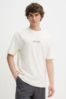 Tričko Hollister Co. pánské, béžová barva, s aplikací, KI323-5272