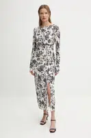 Šaty Sisley béžová barva, maxi, přiléhavé, 4QFRLV070