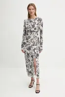 Šaty Sisley béžová barva, maxi, přiléhavé, 4QFRLV070