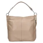 Dámská kožená kabelka přes rameno Italia Kaly - tmavě béžová