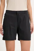 Outdoorové šortky Haglöfs L.I.M Fuse II dámské, černá barva, medium waist, 607710