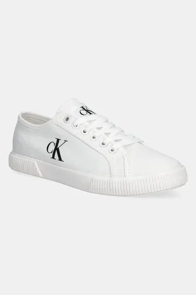 Tenisky Calvin Klein Jeans ESS VULC LOW CV MG WN bílá barva, YW0YW01762