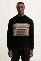 Vlněný svetr Paul Smith pánský, černá barva, lehký, M1R-253Z-P02589