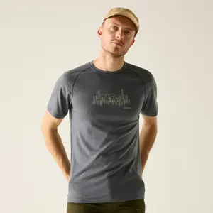 Pánské funkční merino tričko regatta escade šedá l