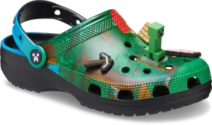 Unisex boty crocs minecraft zelená 39-40