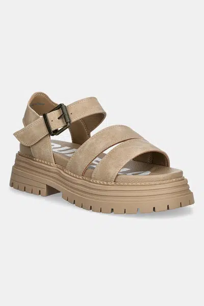 Sandály Buffalo Lennox Ts Sandal dámské, béžová barva, na platformě, 1602275-BEI