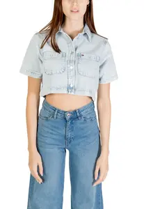 Tommy Hilfiger džínová crop košile