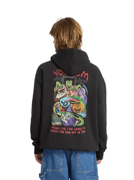 Volcom pánská mikina Fa Jj Villard Black | Černá | Velikost XL