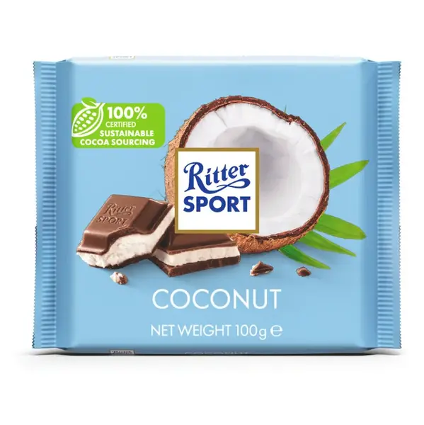 RITTER SPORT Kokosová čokoláda 100 g