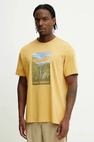 Bavlněné tričko Helly Hansen MASSIF GRAPHIC