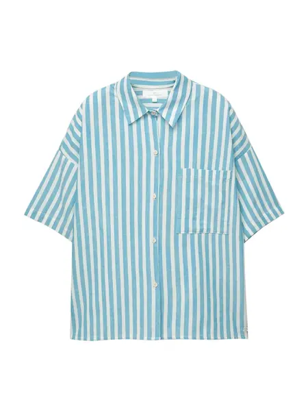 Pull&Bear Blúzka  svetlomodrá / biela