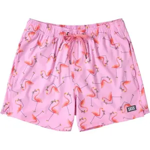 SAXX OH BUOY 2N1 VOLLEY 5 Pánske plavecké šortky, ružová, veľkosť