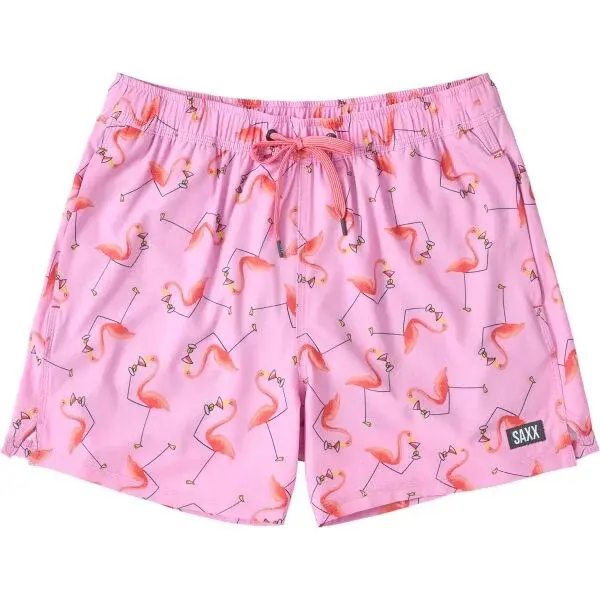 SAXX OH BUOY 2N1 VOLLEY 5 Pánske plavecké šortky, ružová, veľkosť