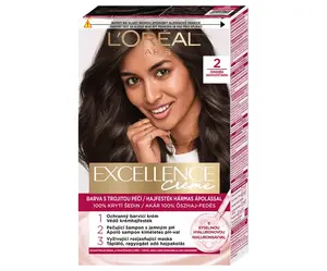 Permanentní barva Loréal Excellence Creme - 2 černohnědá - L’Oréal Paris + dárek zdarma