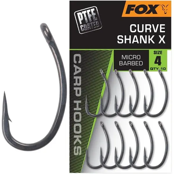 Fox háčky curve shank x 10 ks - velikost 2