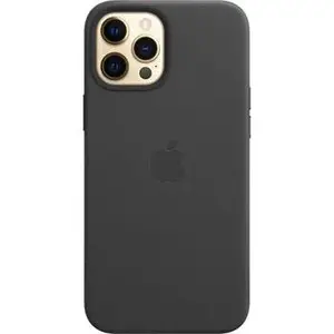 Apple kožený kryt MHKM3ZE/A vč. Magsafe pro Apple iPhone 12 Pro Max, black