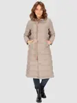 PERSO Woman's Long insulated women's coat with a hood