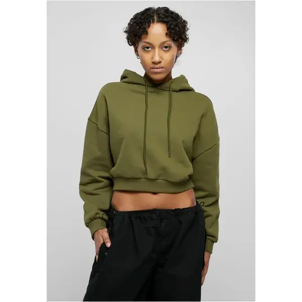 Dámy Cropped Heavy Hoody summerolive