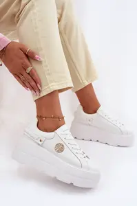 Dámské kožené tenisky na platformě D&amp;A