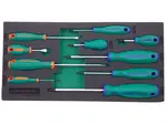 Modul pěnový - šroubováky ploché a křížové, sada 10 ks - JONNESWAY D71PS110KV