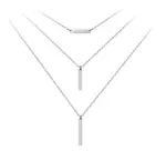 Troli Trojitý ocelový náhrdelník s přívěsky