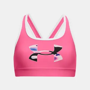 Ružová dievčenská podprsenka Under Armour G Crossback Graphic