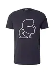 Karl Lagerfeld Tričko  námornícka modrá / biela