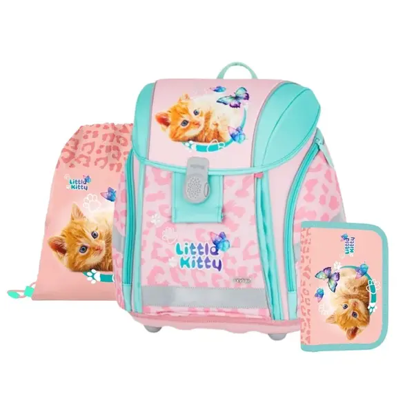 Oxybag PREMIUM LIGHT - školní set Kočka 3 ks: aktovka, penál, sáček