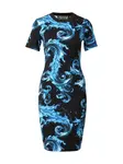 Versace Jeans Couture Šaty  vodová / čierna / biela
