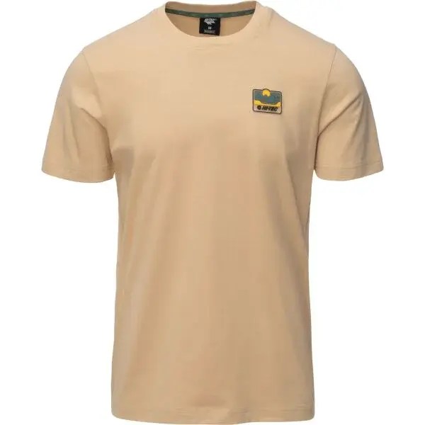 Hi-Tec ROBIN Pánske bavlnené tričko, béžová, veľkosť
