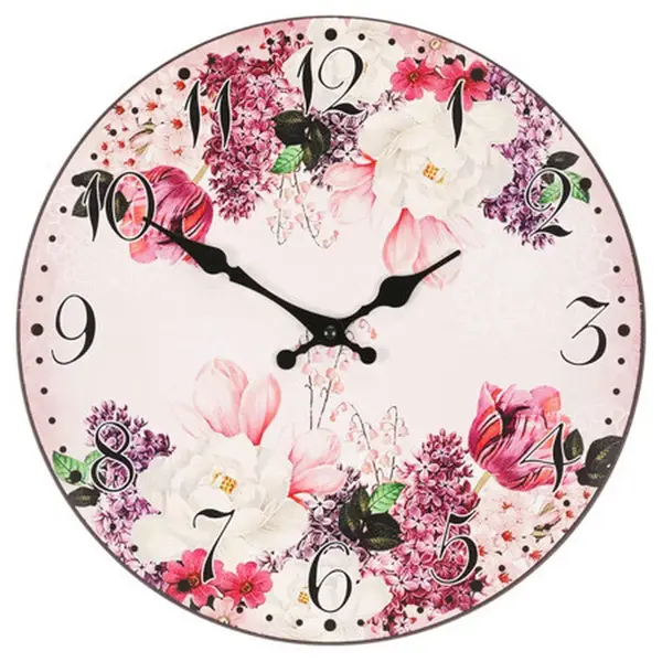 NÁSTĚNNÉ HODINY pink 34 cm