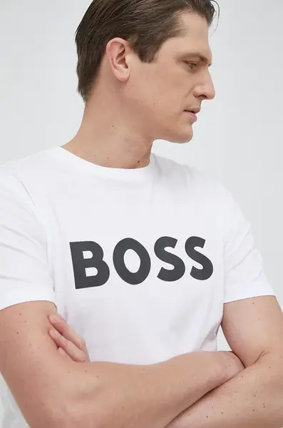 Bavlněné tričko BOSS Thinking 1