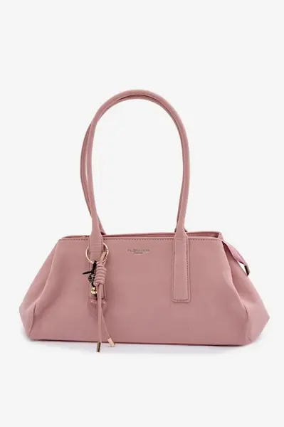 Flora&amp;Co kabelka z umělé semiše s přívěskem