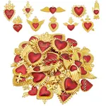 40Pcs 10 Styles Alloy Enamel Pendants