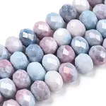 Faceted Electroplated Glass Beads Strands