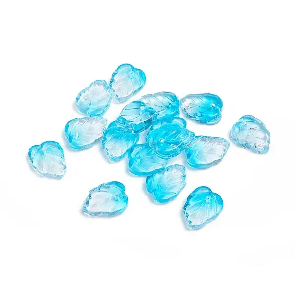 Two-Tone Transparent Glass Charms