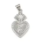 Brass Micro Pave Cubic Zirconia Pendants