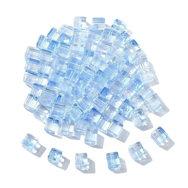 100Pcs Baking Paint Transparent Glass Beads