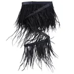 2 Yards Fashion Ostrich Feather Cloth Strand Costume Accessories