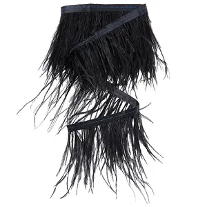 2 Yards Fashion Ostrich Feather Cloth Strand Costume Accessories