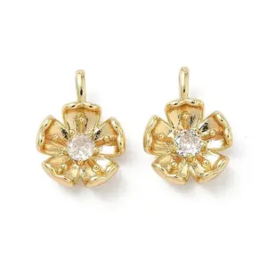 Brass Micro Pave Cubic Zirconia Pendants