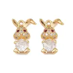 Brass Micro Pave Cubic Zirconia Pendants
