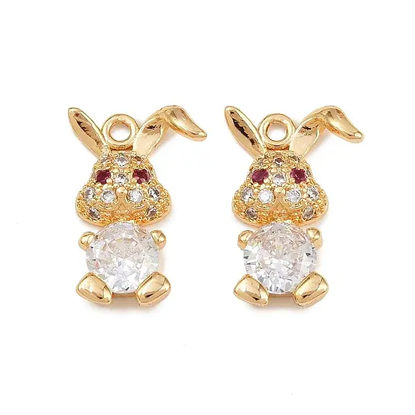 Brass Micro Pave Cubic Zirconia Pendants