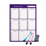 Magnetic Dry Erase Weekly Calendar for Fridge