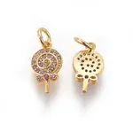 Brass Micro Pave Cubic Zirconia Charms