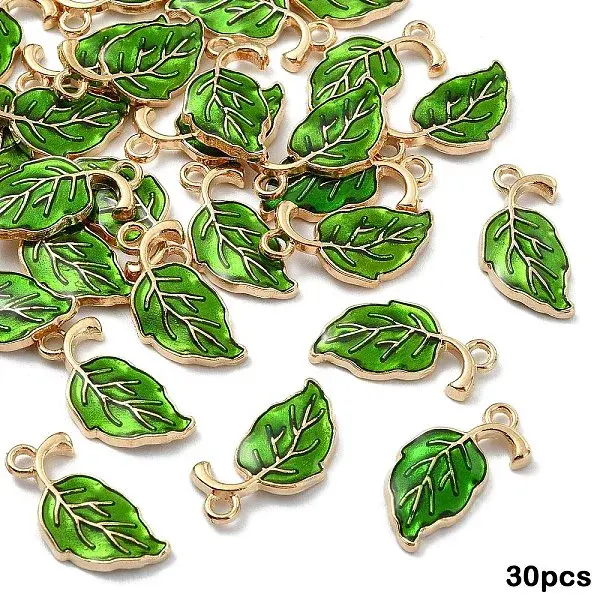 30Pcs Alloy Enamel Pendants
