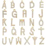 1Set Brass Micro Pave Clear Cubic Zirconia Charms