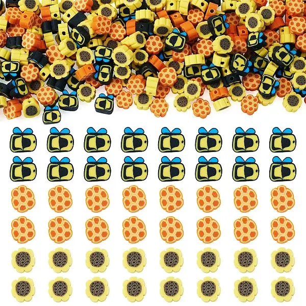 90G Handmade Polymer Clay Beads